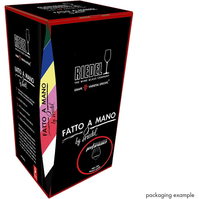 Келих для червоного вина Піно Нуар 830 мл, чорна ніжка Performance Fatto a Mano Riedel