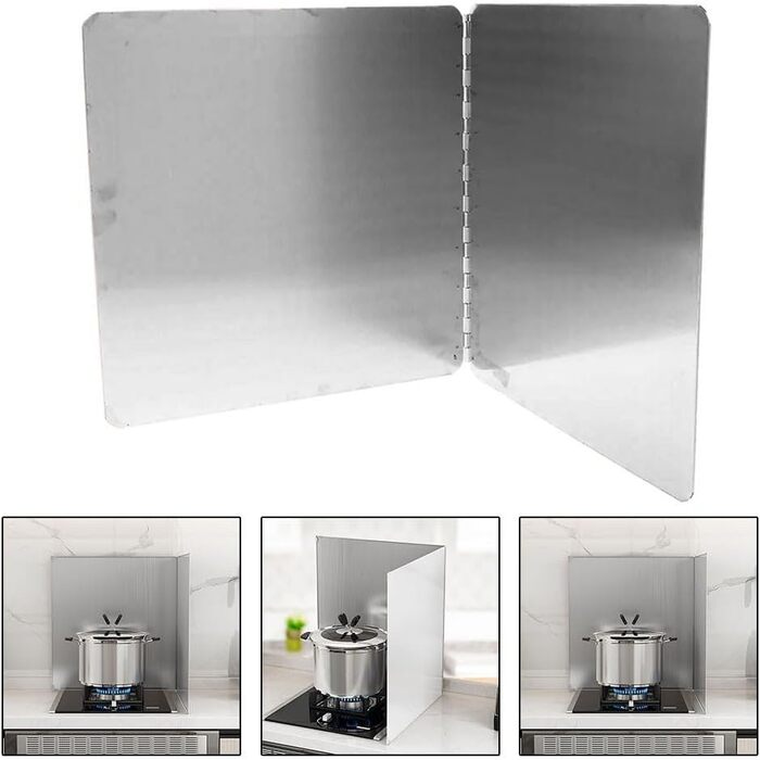 Защита от брызг из нержавеющей стали для плит 40 х 40 см HEIBTENY