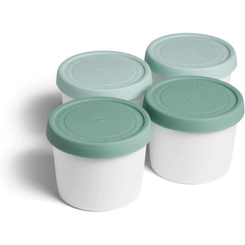 Набор из 2 контейнеров для мороженого для мороженого 1 л, контейнеры для хранения, банки для морозильной камеры, контейнеры для льда без бисфенола А в пищевом качестве (мята - мини-набор из 4 шт.)