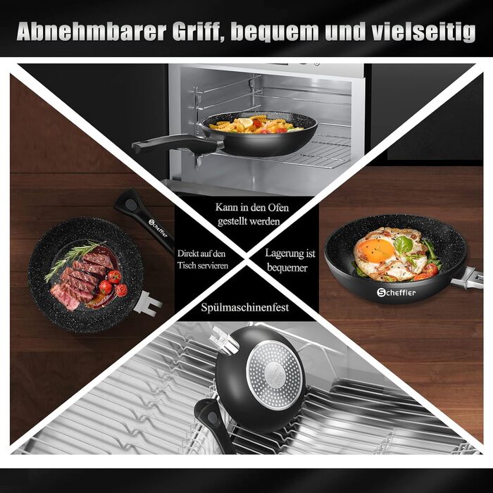 Сковорода со съемной ручкой 20 см Scheffler