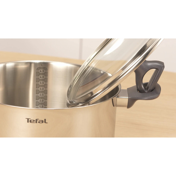 Каструля Tefal Daily Cook з кришкою, 24см, нержавіюча сталь, алюміній, бакеліт