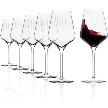 Винный стакан Stlzle Lusatia Symphony / Набор бокалов для белого вина из 6 шт. / Хрустальный бокал для вина / Бокал для белого вина / Набор бокалов для вина высокого качества / Бокалы для вина Stlzle (Бокалы для красного вина)