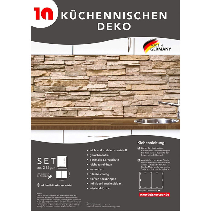 Кухонный фартук брызгозащитный экран 97 x 68 см KLINOO