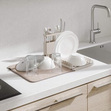 Подставка-сушилка для посуды с ковриком 51 х 57 см цвет лат. Udry Over the Sink Umbra