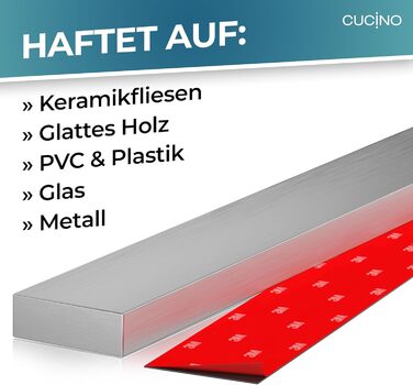 Магнітний тримач для ножів настінний 25 см, сріблястий CUCINO