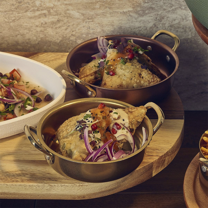 Сковорода для подачи 15.5*4 см, 660 мл, круглая, металлическая, Copper Vintage Steel, GenWare