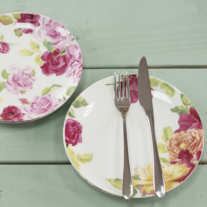 Набор тарелок CreativeTops SOUTHBOURNE ROSE, фарфор, диам. 20,5 см, 4 пр.