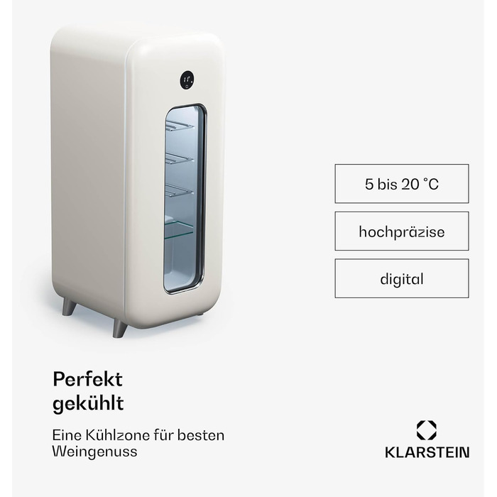Винный холодильник до 15 бутылок белый Klarstein