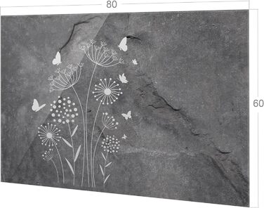 Скляний кухонний фартух 80 х 60 см GRAZDesign