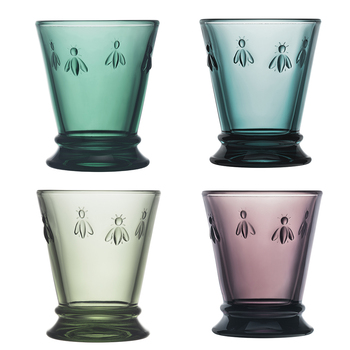 Набор разноцветных стаканов La Rochere ABEILLE, h 10,3 см, 260 мл, 4 шт.