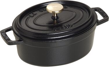 Чавунна жаровня/кокотниця STAUB, овальна 6,7 л, (15 см, чорна)
