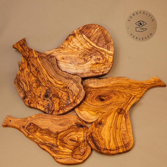 Обробна дошка з оливкового дерева 40 х 21 см das Olivenholzbrett