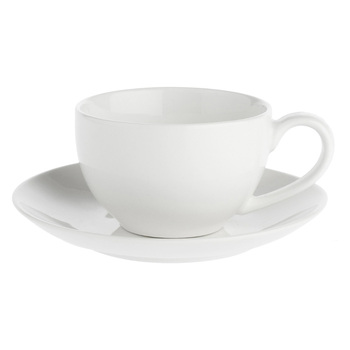 Чашка для чаю з блюдцем La Porcellana Bianca ESSENZIALE, порцеляна, 220 мл