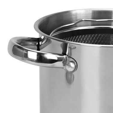 Каструля Fissman CAPELLINI зі вставкою-пароваркою та скляною кришкою16x21 см 3,5 л нержавіюча сталь (5369)