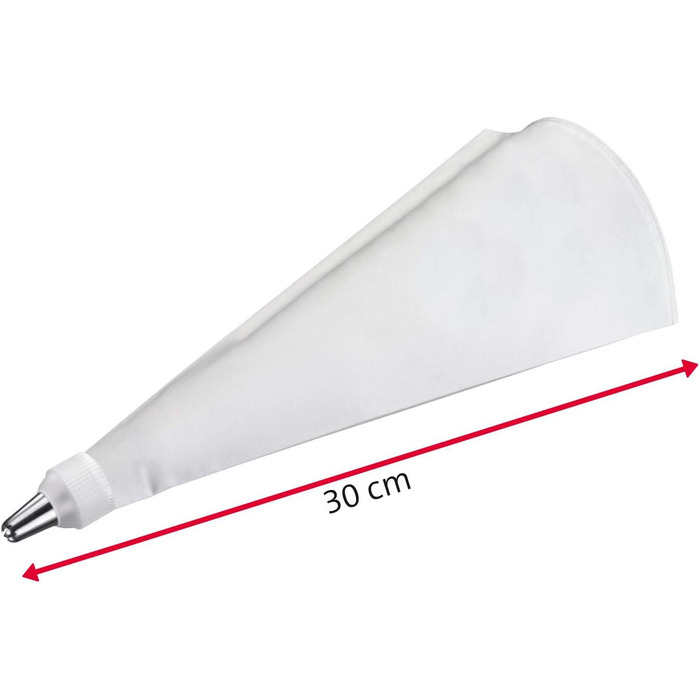 Кондитерський мішок 30 см та 6 сталевих насадок, кремово-білий Westmark