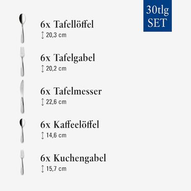 Набор столовых приборов на 6 персон, 30 предметов Rose Garden Villeroy & Boch