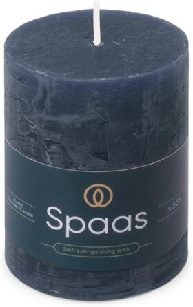 Свічка Spaas Rustic Pillar 70/95 мм 35 шт. - світло-рожева (темно-синя)