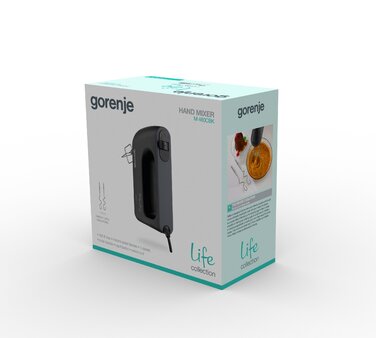 Gorenje Міксер ручний 450Вт, насадки-4, турборежим, чорний