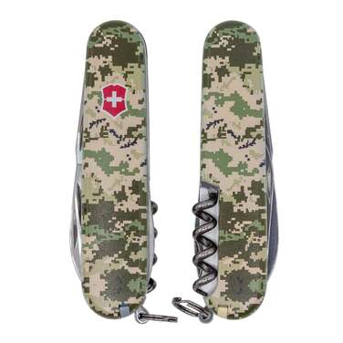 Ніж Victorinox Spartan Army 91мм/12функ /Піксель з черв. лого