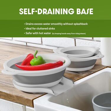 Набір складних силіконових друшляків для кухні 3 шт Gevoli