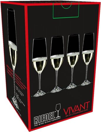 Бокалы для шампанского 290 мл, набор 4 предмета, Vivant Riedel