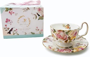 Керамічна чайна чашка з блюдцями та ложками (Herbst)