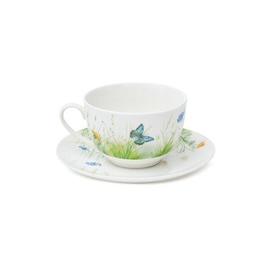 Кухоль Fissman RABBIT 200 мл з блюдцем порцеляна (13727)