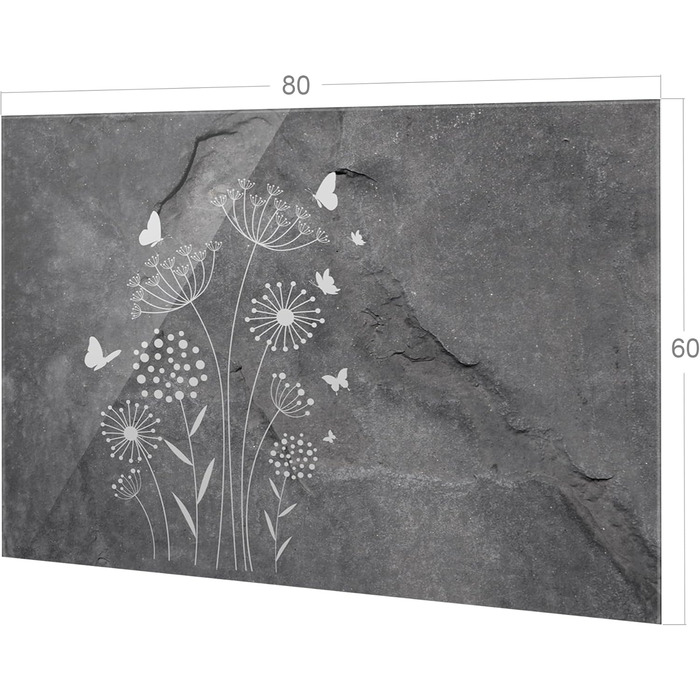 Скляний кухонний фартух 80 х 60 см GRAZDesign