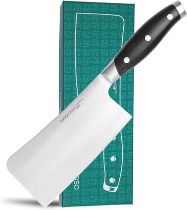Ніж для чищення овочів linoroso 9 см Ніж для чищення овочів Гострі ножі для фруктів Кухонні ножі Маленькі кухонні ножі Поковки з німецької вуглецевої сталі Ергономічна ручка з елегантною подарунковою коробкою - Classic Series (6,3-дюймовий тесак)