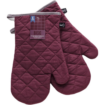 Рукавички для духовки 19 x 30 см, набір 2 предмети, бордовий Basic ESSEX
