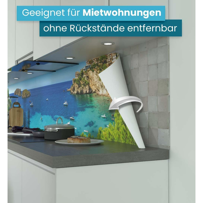 Самоклеючий кухонний фартух - матовий, жорстка бризкозахисна плівка як доступна альтернатива склу, легке встановлення та очищення - висота 60 см - Дизайн Чорна кам&39яна стіна 80 x 60 см (Ships Beach, Ш 280 см x В 60 см, 0,2 мм)