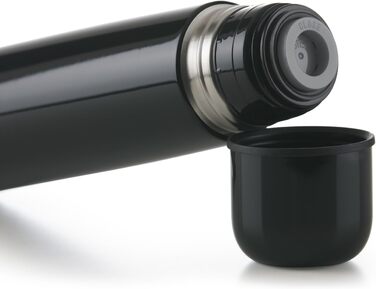 Термос Blumtal Eifel з нержавіючої сталі 500 мл - герметичний термос з чашкою для пиття в дорозі, ізолює гарячі напої, темно-зелений (350 мл, чорний)