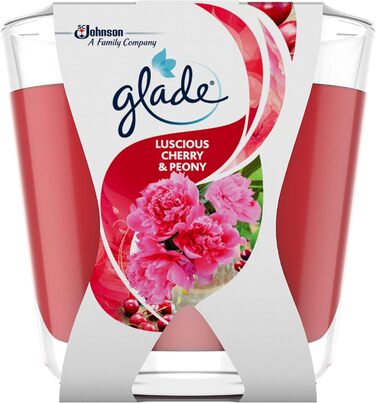 Ароматична свічка Glade (Brise) Dcor у склянці, Романтична ваніль, 6 шт. (6 x 70 г) (Вишня та Півонія)