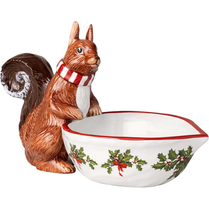 Сервировочная рождественская миска 25 см с фигуркой белки Toy's Fantasy Villeroy & Boch