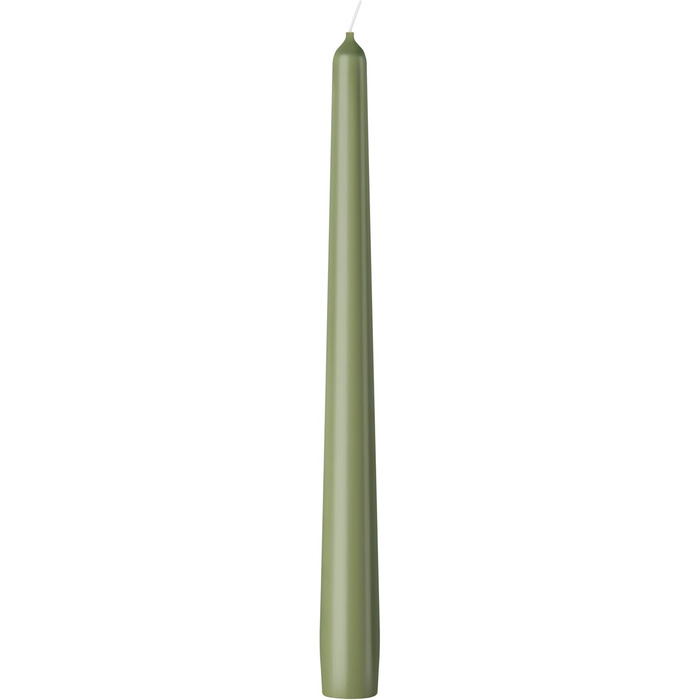 Свічки Bolsius Smooth Taper - Зелені - Набір з 4 шт. у коробці - Декоративні побутові свічки - Час горіння 7 годин - Без запаху - Натуральний рослинний віск - Без пальмової олії - 24,5 см Зелені 4 шт. и (Оливково-зелені, 4 шт. и (упаковка з 2))