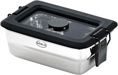 Пищевой контейнер 0,25 л со стеклянной крышкой и зажимами Flexx 2GO Rösle