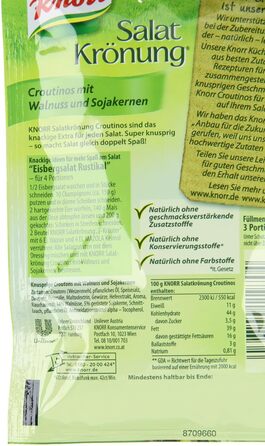 Салатні крутони Knorr з цибулею для смачного салату без додавання підсилювачів смаку 20 шт. 25 г (25 г (2 шт.))
