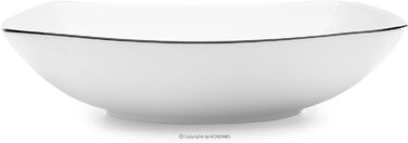 Набор посуды konsimo Combi на 12 персон Набор тарелок CARLINA Modern 36 предметов Столовый сервиз - Сервиз и наборы посуды - Комбинированный сервиз 12 персон - Сервиз для семьи - Посуда Столовая посуда (Столовый сервиз 12 дней, Black Edges)