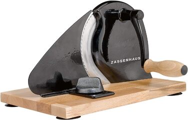 Інструкція з нарізки хліба Zassenhaus CLASSIC Чорний Сталеве лезо Solingen Товщина різання 1-18 мм Дошка і кривошип з деревини бука Розміри 30 25,5 19см Чорний One size