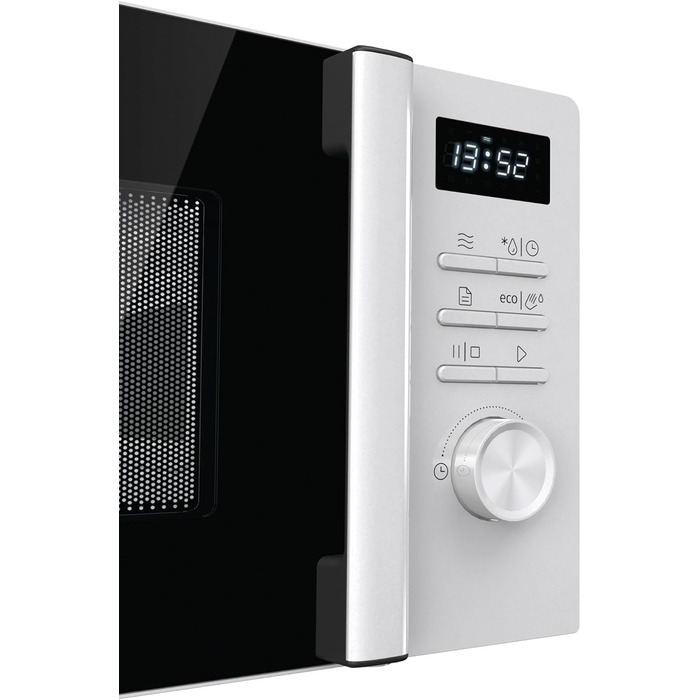 Мікрохвильова піч Gorenje MO20A3WH / 20 л / 800 Вт / AquaClean / AutoMenu / Сенсорне керування / LED дисплей / Функція розморожування / 5 рівнів потужності / Блокування від дітей / Електронна / Біла