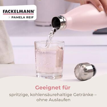 Бутылка для воды 500 мл изолированная, пастельно-розовая Pamela Reif Fackelmann
