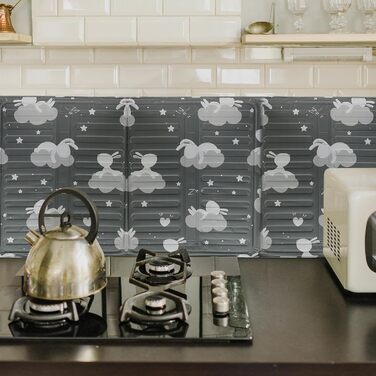 Двухсекционная сложная защита от брызг для кухни WESIEVYA