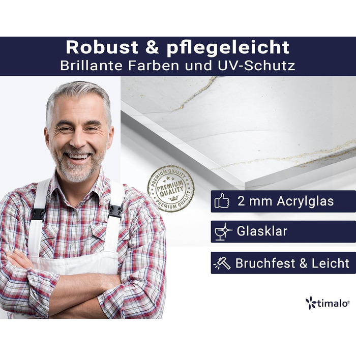 Кухонний фартух зі скла 60 х 40 см timalo