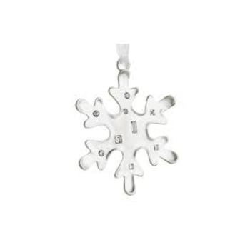 Декоративна сніжинка Reed and Barton, срібна, h 8 см