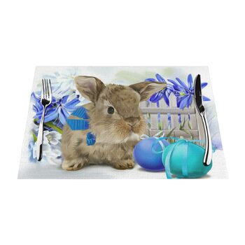Подставка для стола с мотивом пасхального кролика 6 шт 30 х 45 см UNIOND