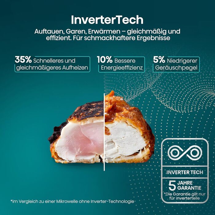 Мікрохвильова піч Hisense H20MOBP1HI / 700 Вт / InverterTech / Керамічне покриття / Преміальне скло / Виготовлена на замовлення, багатофазне приготування / Функція розморожування / 5 рівнів потужності / Блокування від дітей / Чорна (20 л, цифрове керуванн