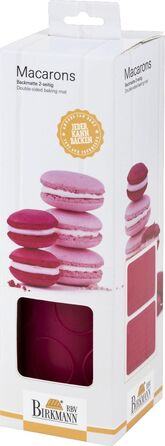 Форма для печива Макаронів двостороння, 37 x 28 х 0,5 см, рожева, RBV Birkmann