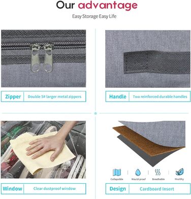 Коробка для хранения обуви с прозрачной крышкой 2шт. homyfort