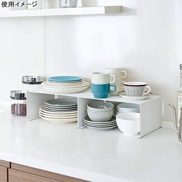 Штабельована кухонна полиця Yamazaki 3791 TOWER, біла, сталева, мінімалістичний дизайн