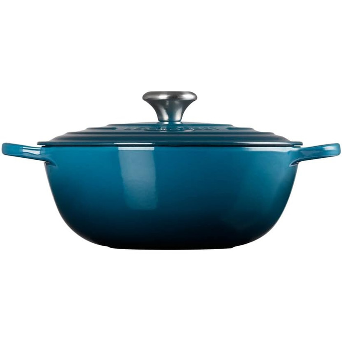 Чавунна каструля Le Creuset Signature La Marmite, 26 см, 4,1 л, Deep Teal (для всіх типів плит, включаючи індукційні)